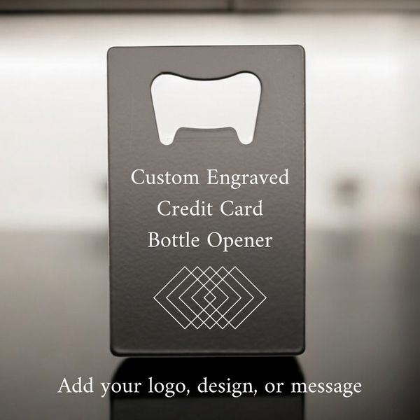 Credit Card Bottle Opener - Black Stainless Steel