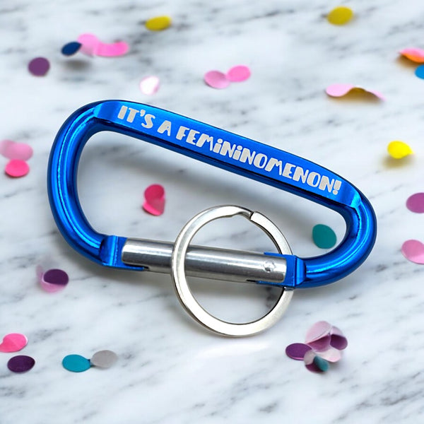 Its A Femininominon - Custom Engraved Carabiner Clip 3" Keychain