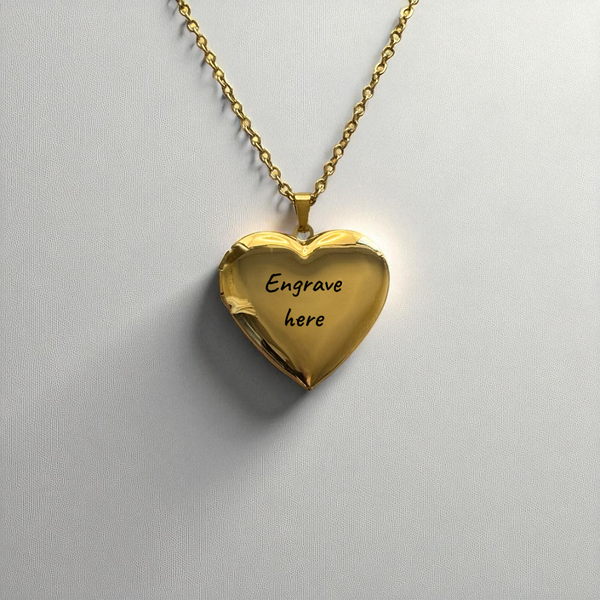 Personalized Heart Locket Necklace