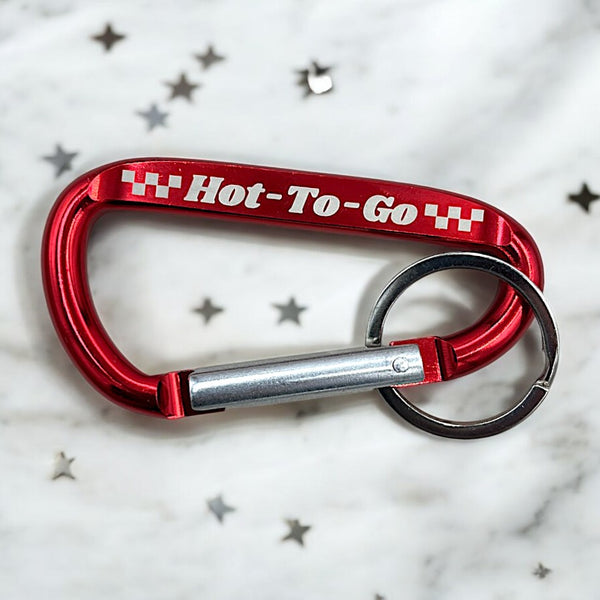 Hot To Go - Custom Engraved Carabiner Clip 3" Keychain