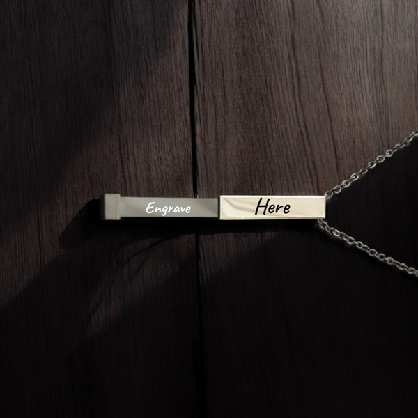 Personalized Hidden Message Bar Necklace